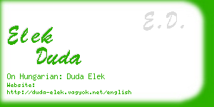 elek duda business card